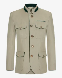 Adrian Schilfleinen Trachten-Janker aus Woll-Mix