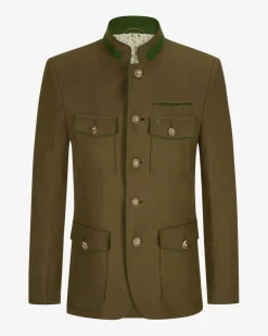 Adrian Trachten-Janker aus Leinen-Mix