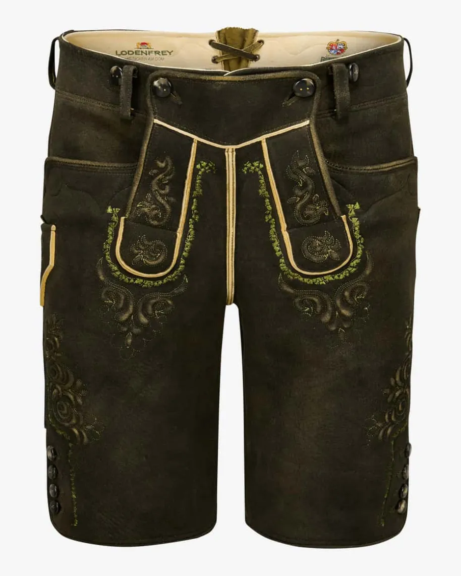 Almkogel Lederhose kurz aus Hirschleder