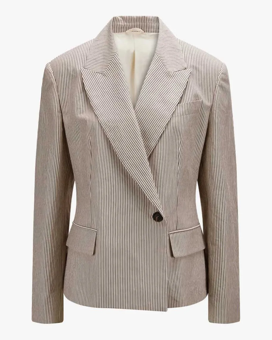Blazer aus Baumwolle und Leinen