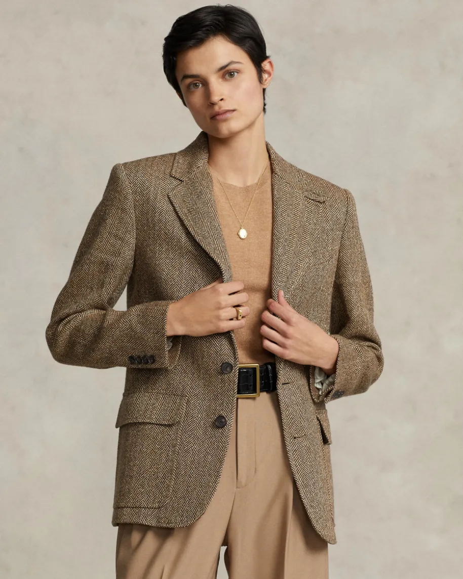 Blazer aus Leinen-Mix