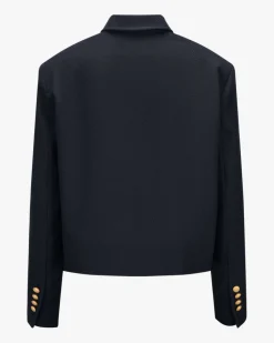 Blazer aus Schurwolle und Baumwolle