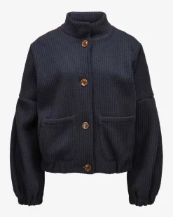 Blouson-Strickjacke