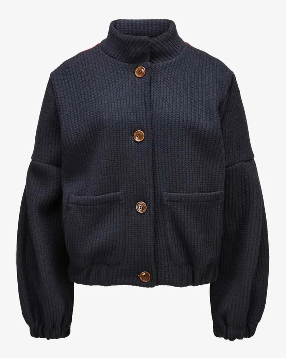 Blouson-Strickjacke