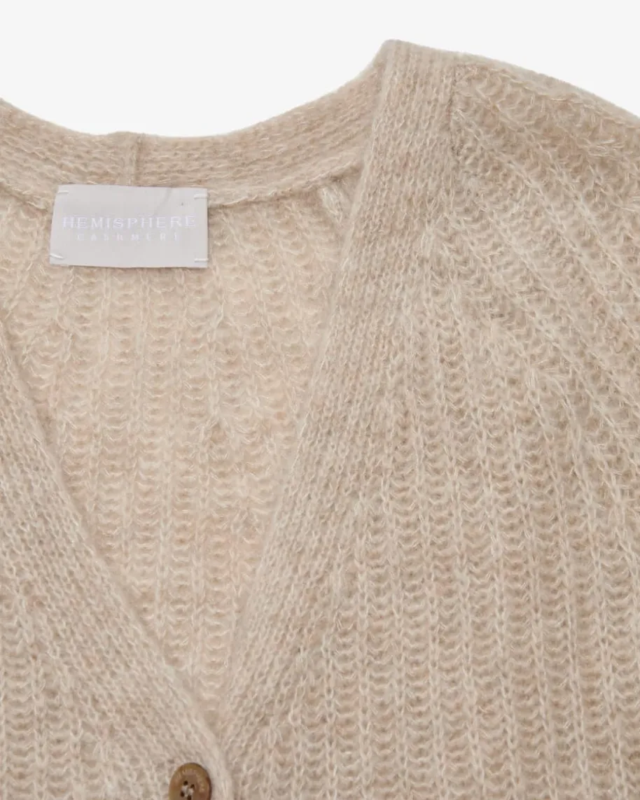 Cashmere-Seiden-Strickjacke