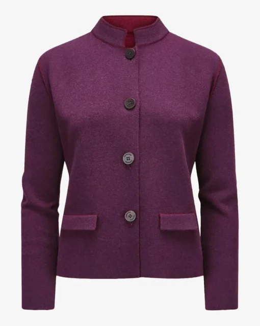 Cashmere-Wende-Strickjacke