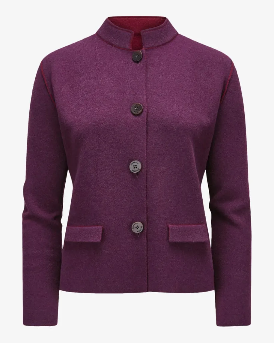 Cashmere-Wende-Strickjacke