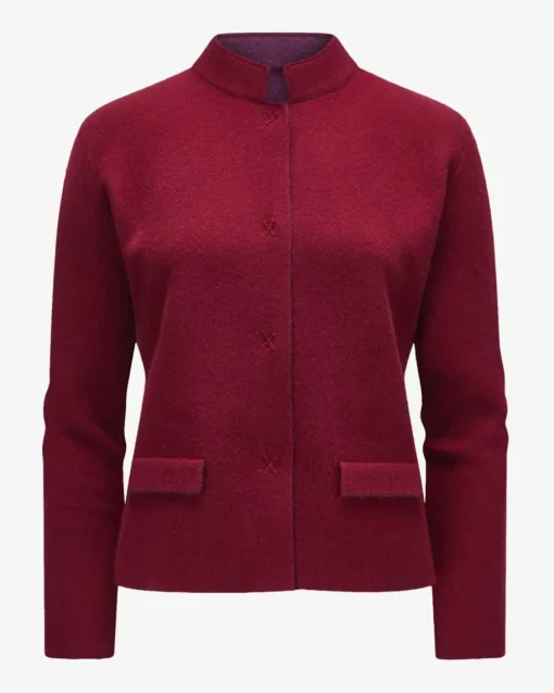 Cashmere-Wende-Strickjacke