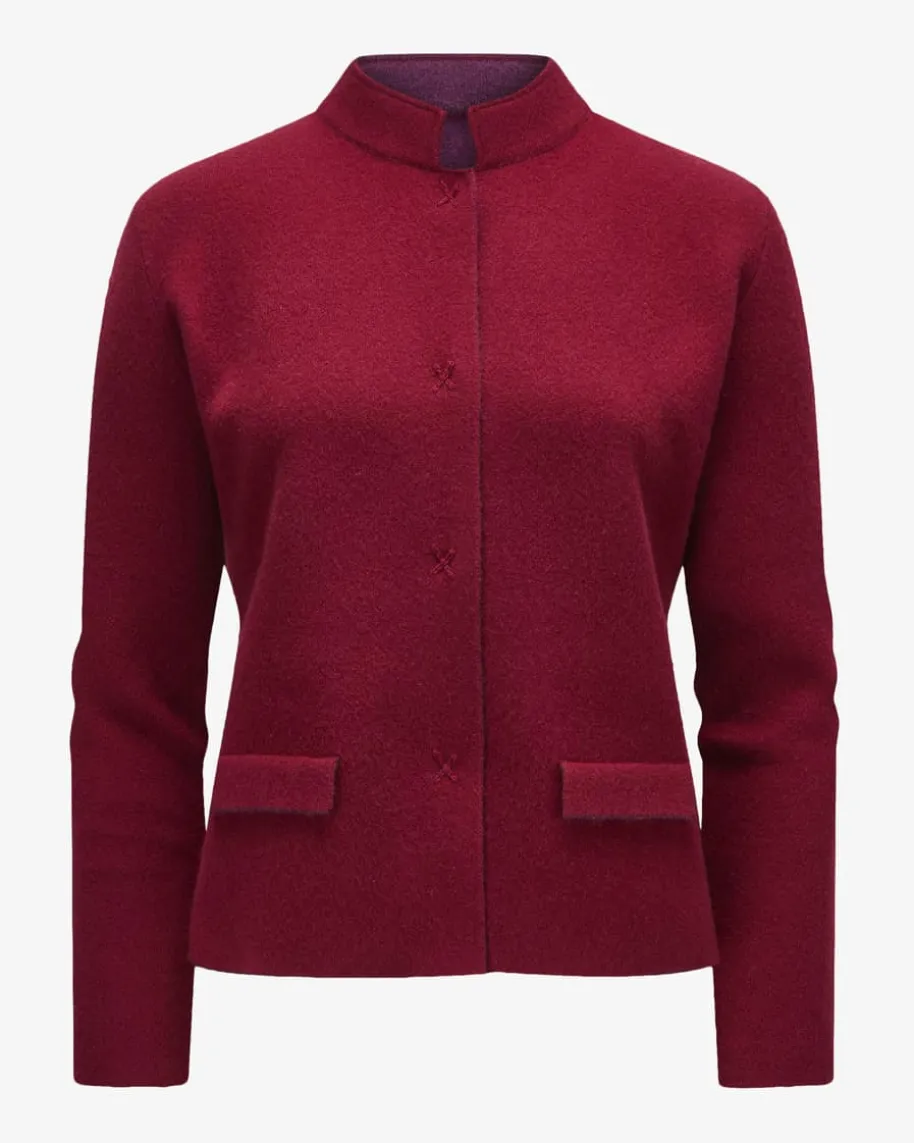 Cashmere-Wende-Strickjacke