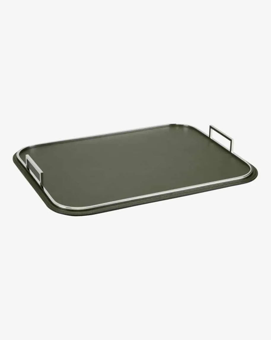 Chrome Leder-Tablett