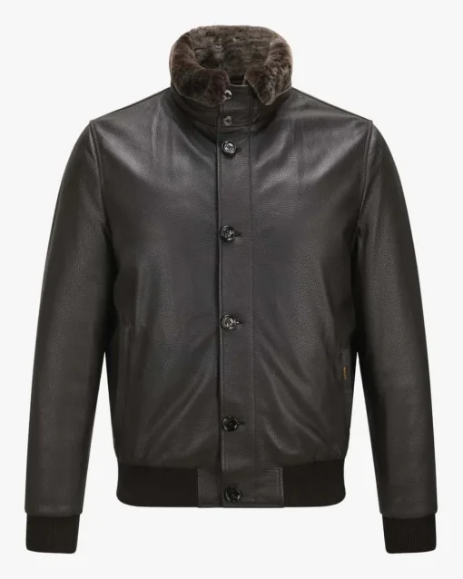 Cleros Daunen-Lederblouson