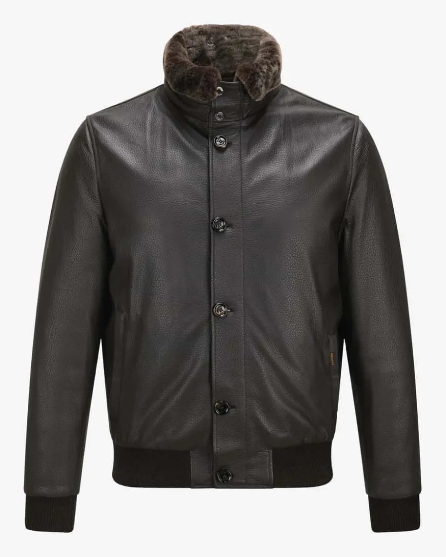 Cleros Daunen-Lederblouson