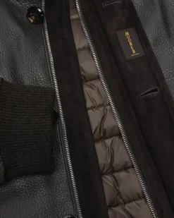 Cleros Daunen-Lederblouson