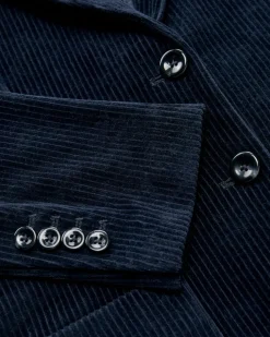 Cordblazer Slim Fit aus Baumwoll-Mix