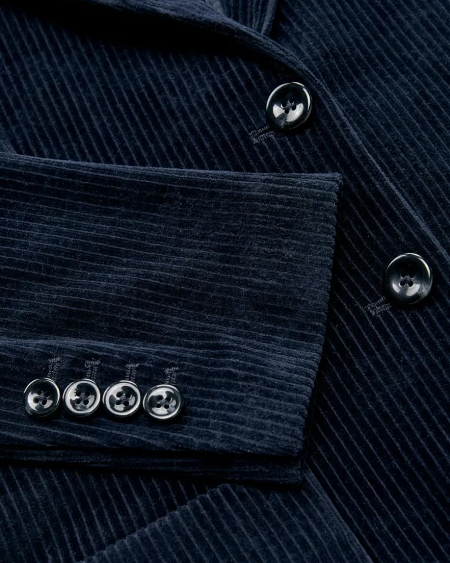 Cordblazer Slim Fit aus Baumwoll-Mix