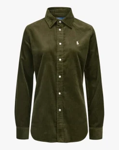 Cord-Hemdbluse Slim Fit