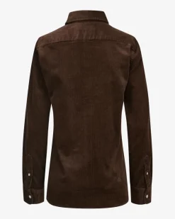 Cord-Hemdbluse Slim Fit