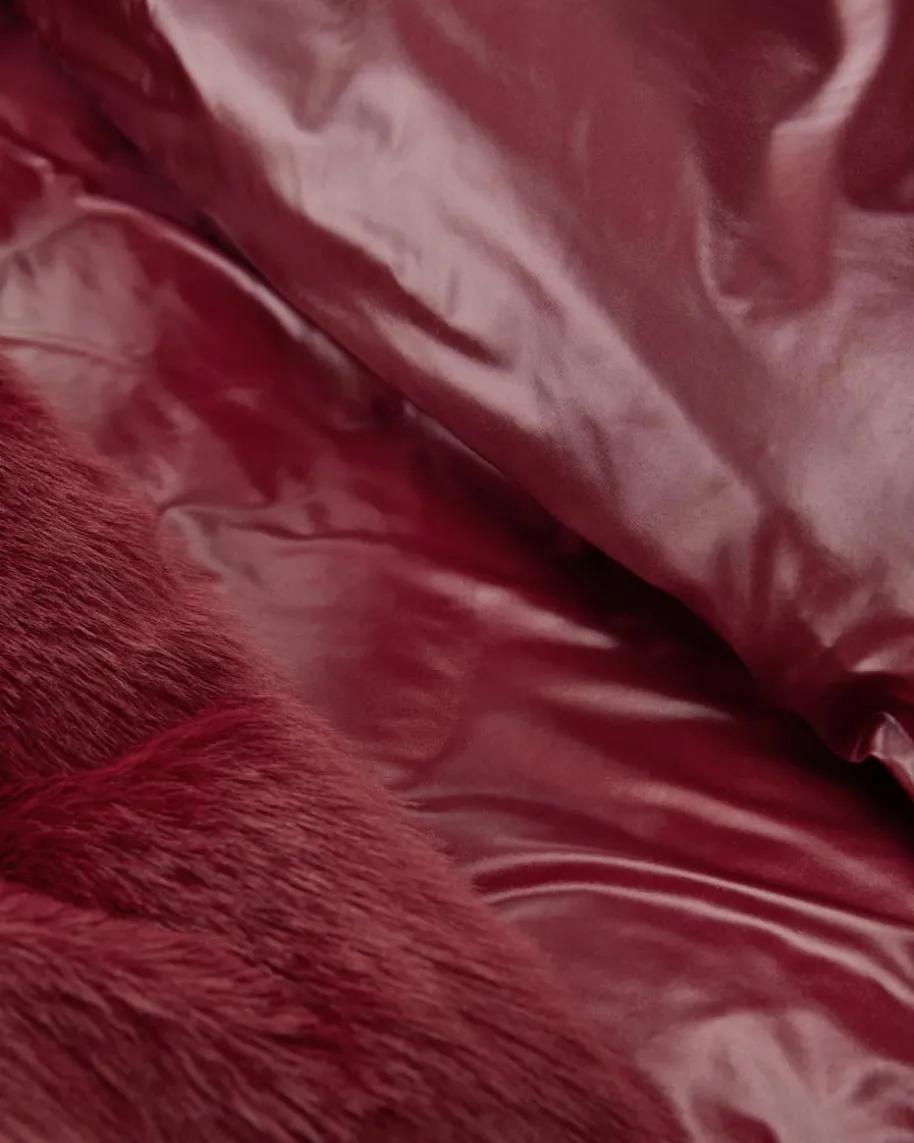 Daunen-Kunstfelljacke