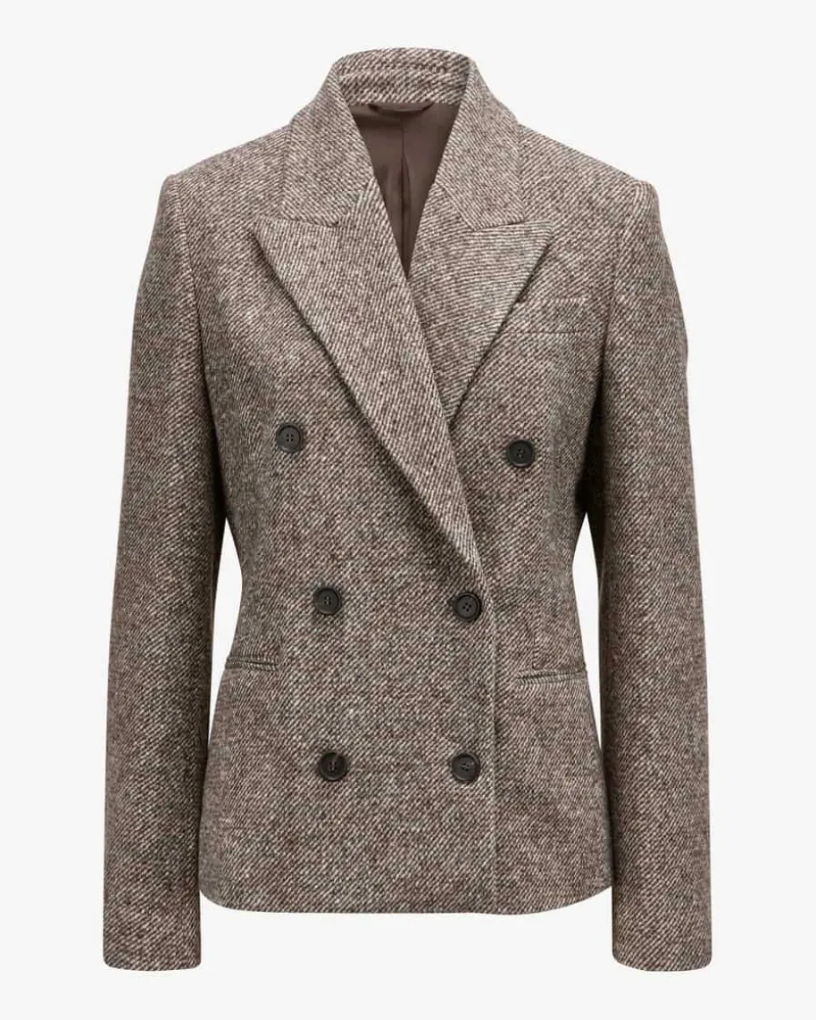 Doppelreiher-Blazer aus Woll-Seiden-Mix