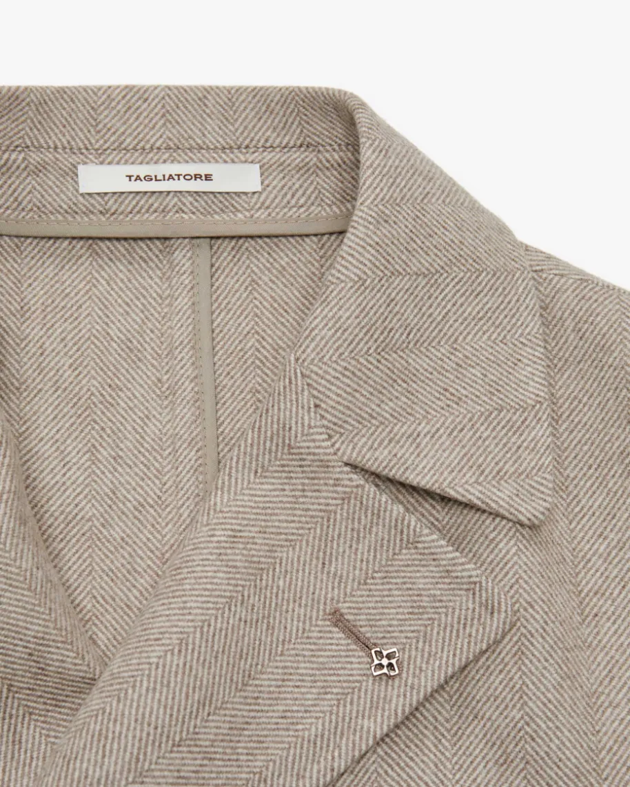 Doppelreiher-Wollmantel