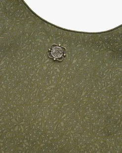 Falkenjagd Midi-Dirndl mit Seidensamt-Schürze