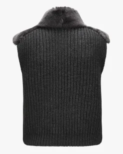 Fellweste aus Wolle und Cashmere