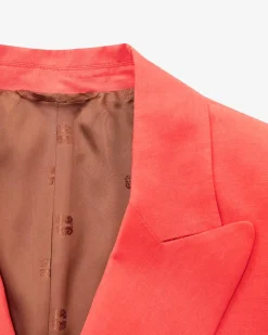 Flica Everynight Doppelreiher-Blazer aus Seide und Leinen