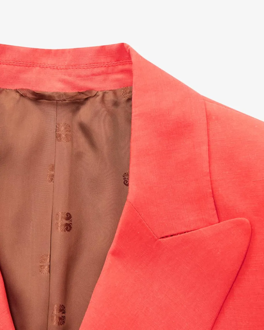 Flica Everynight Doppelreiher-Blazer aus Seide und Leinen