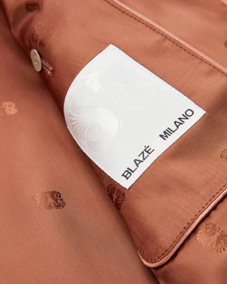 Flica Everynight Doppelreiher-Blazer aus Seide und Leinen