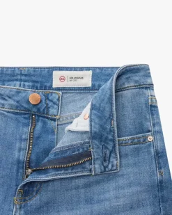 Girlfriend Mid-Rise Straight Jeans