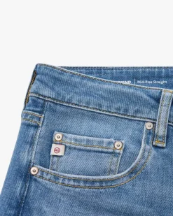 Girlfriend Mid-Rise Straight Jeans