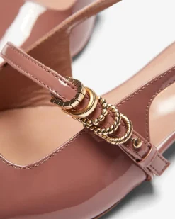 Glossy Slingback-Pumps