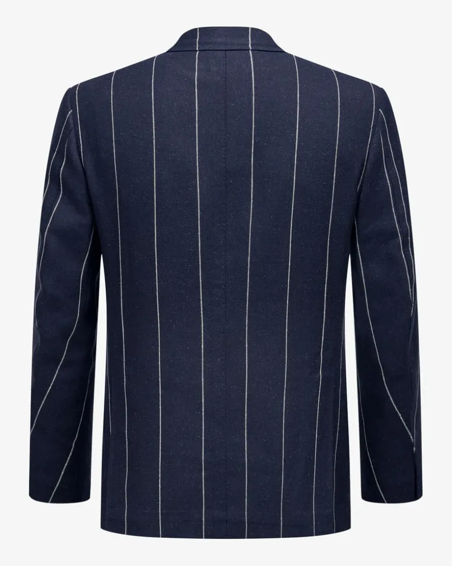 Guemilio Doppelreiher-Sakko aus Leinen-Mix