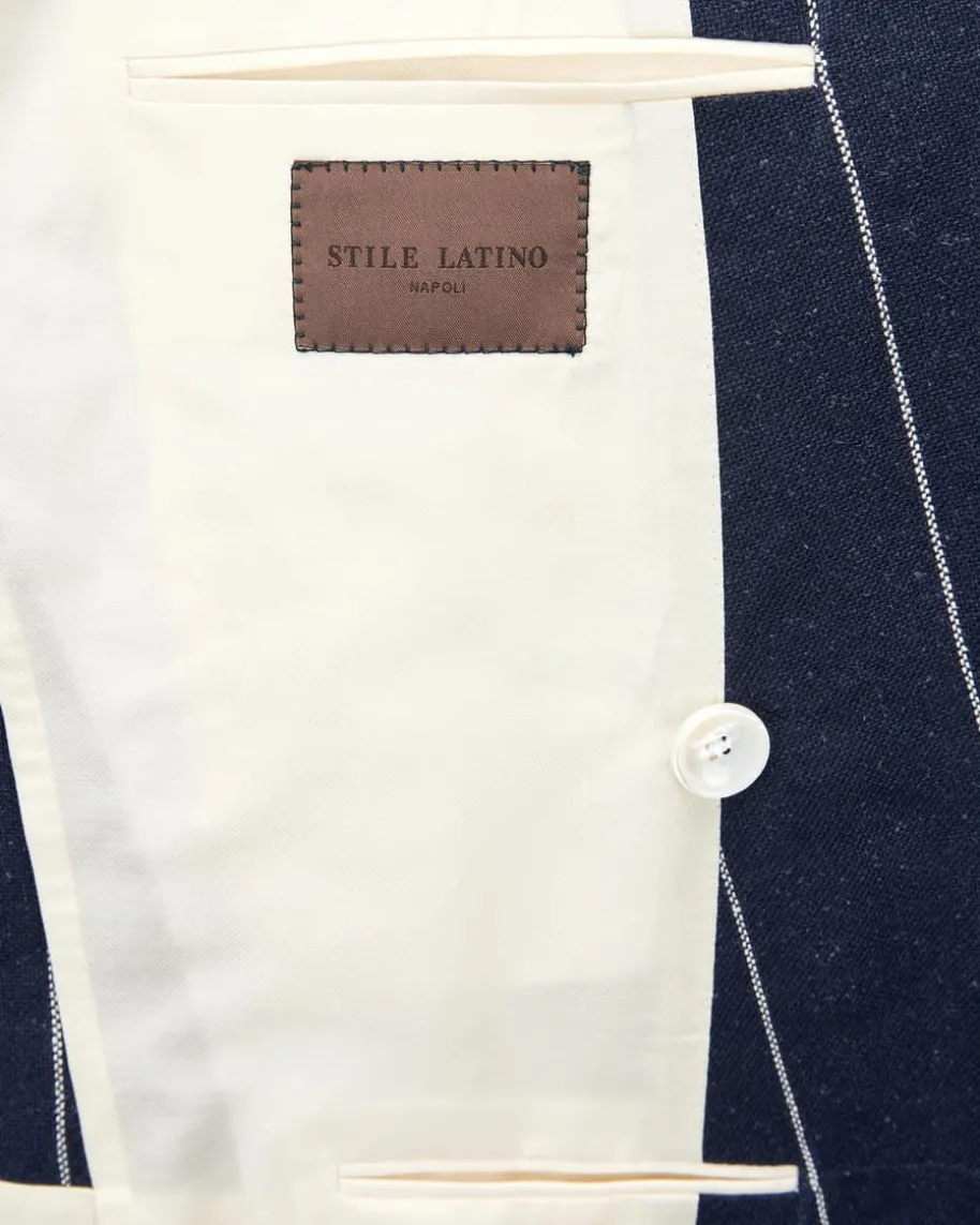 Guemilio Doppelreiher-Sakko aus Leinen-Mix