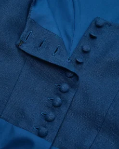 Guila Midi-Leinendirndl mit Seidenschürze