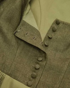 Guila Midi-Leinendirndl mit Seidenschürze