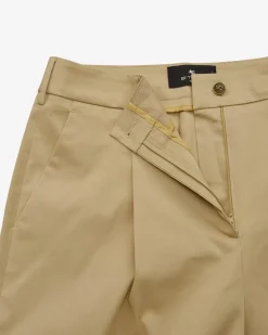 7/8-Hose High Waist aus Baumwoll-Mix