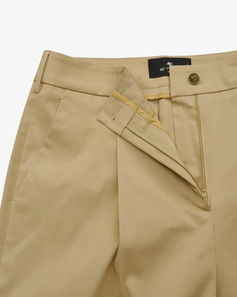 7/8-Hose High Waist aus Baumwoll-Mix