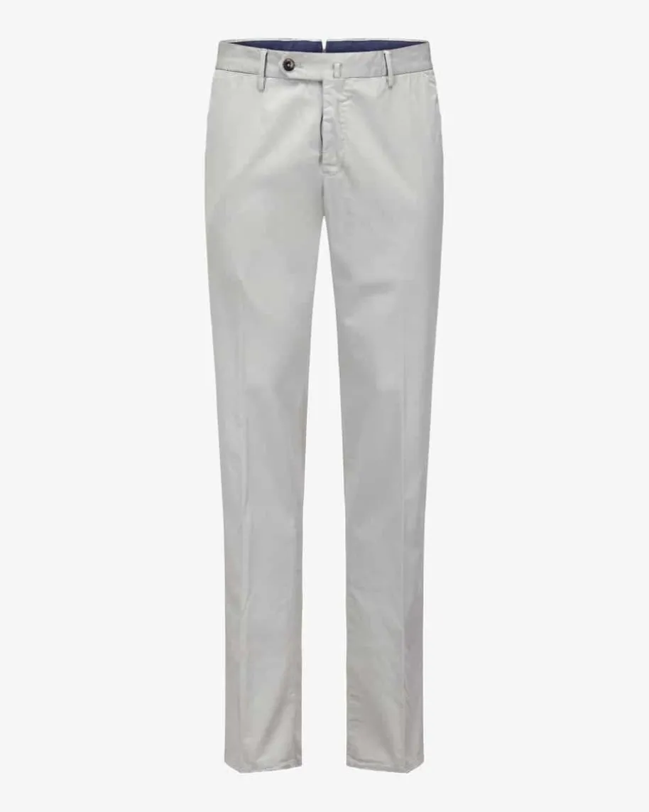 Hose Slim Fit aus Baumwoll-Seiden-Mix