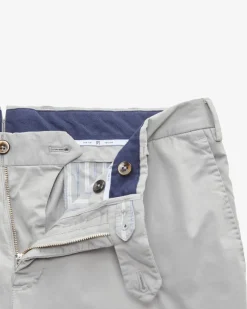 Hose Slim Fit aus Baumwoll-Seiden-Mix