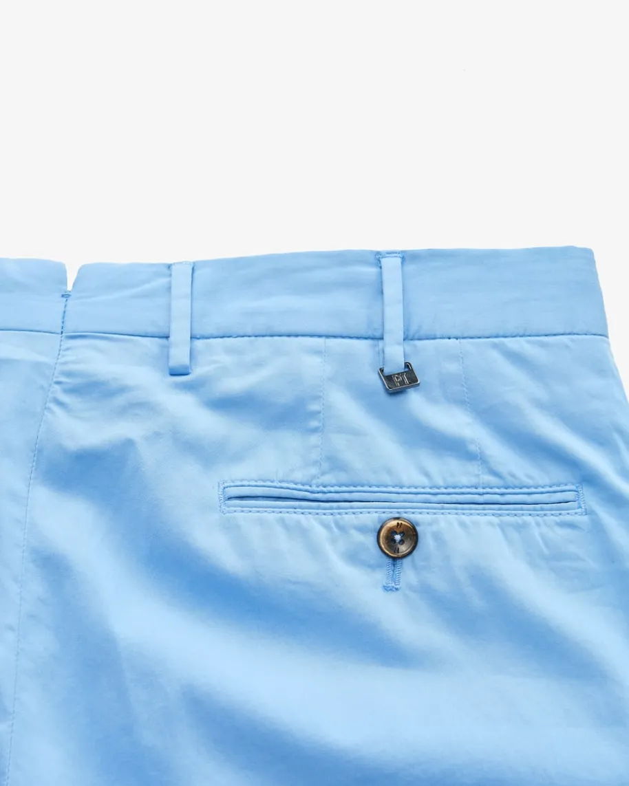 Hose Slim Fit aus Baumwoll-Seiden-Mix