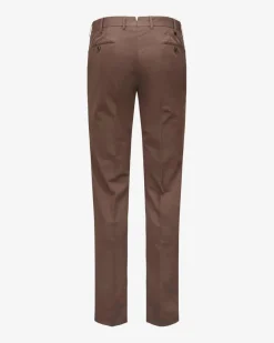 Hose Slim Fit aus Baumwoll-Seiden-Mix