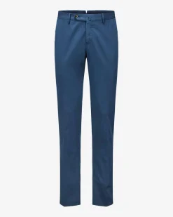 Hose Slim Fit aus Baumwoll-Seiden-Mix