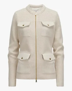 Hybrid-Daunen-Strickjacke