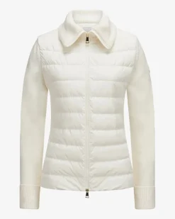 Hybrid-Daunen-Strickjacke