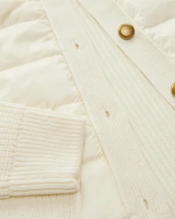 Hybrid-Daunen-Strickjacke