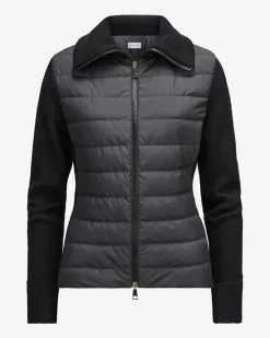 Hybrid-Daunen-Strickjacke