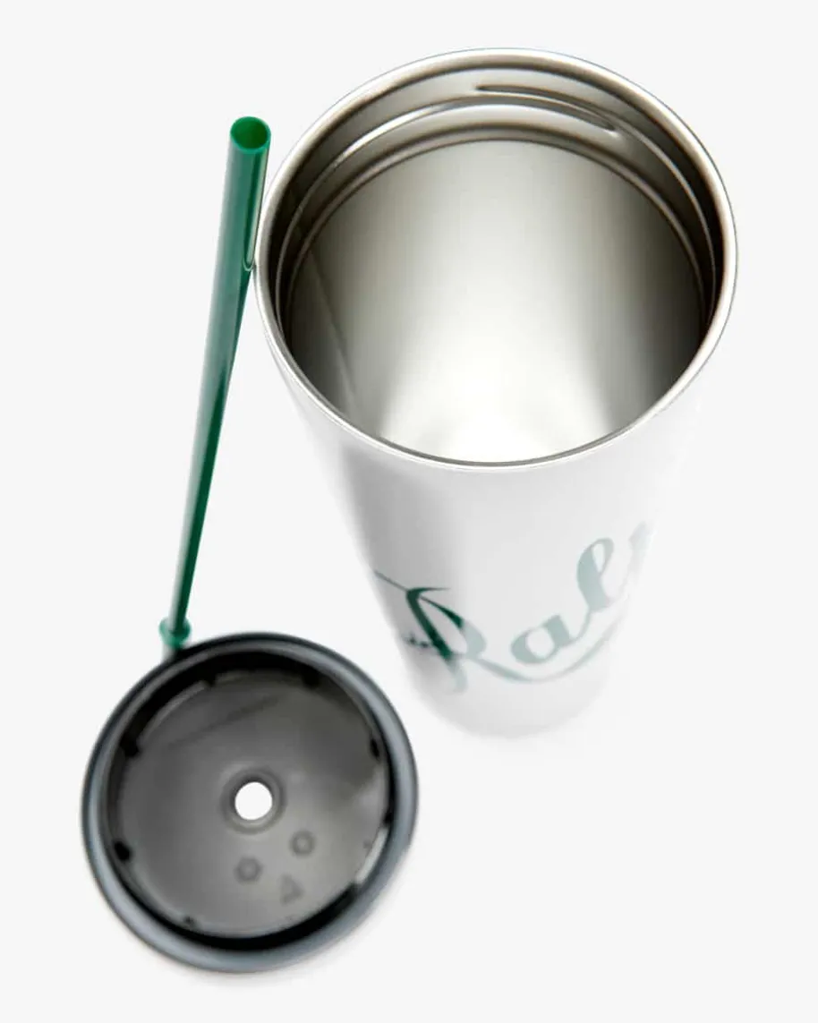 Iced Beverage with Straw Trinkbecher