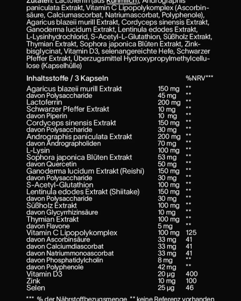 Immun Nahrungsergänzungsmittel
