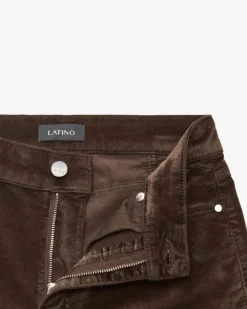 Iris Samthose aus Baumwoll-Mix